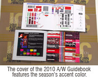 photo_The cover of the 2010 A/W Guidebook features the season's accent color.