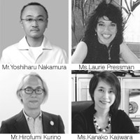 photo_Mr.Yoshiharu Nakamura Ms.Laurie Pressman Mr.Hirofumi Kurino Ms.Kanako Kajiwara