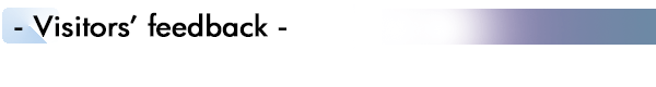 INDEX[3]- Visitors’ feedback -