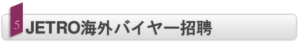 INDEX[5]JETRO海外バイヤー招聘