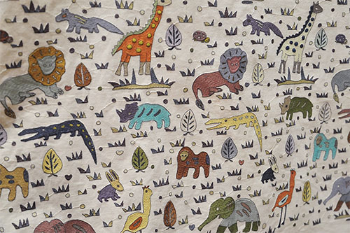 「Safari embroidery print」